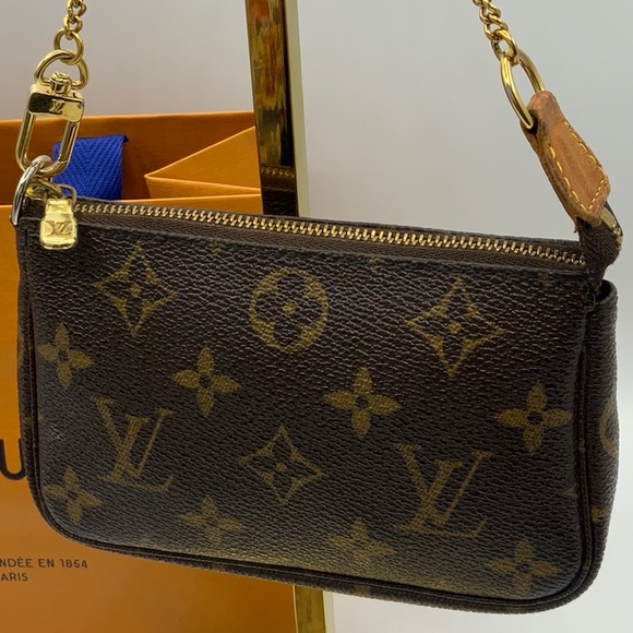 Louis Vuitton Monogram Mini Pochette with Box and Bag - Picture 1 of 16
